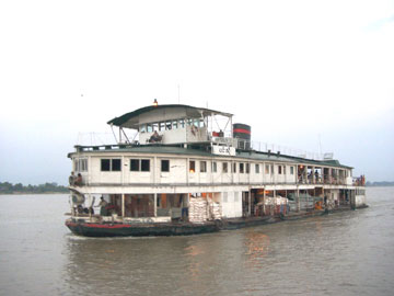 Irrawaddy river cruiser near Mandalay. ©2002, James A. Clapp