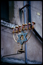 Menorah on Jewish Shop ©James A. Clapp
