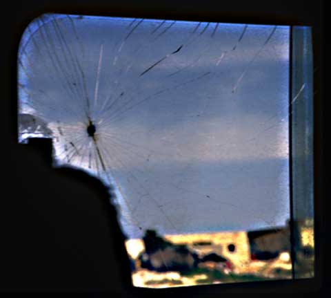 Bus window view of Hebron  ©1991 UrbisMedia