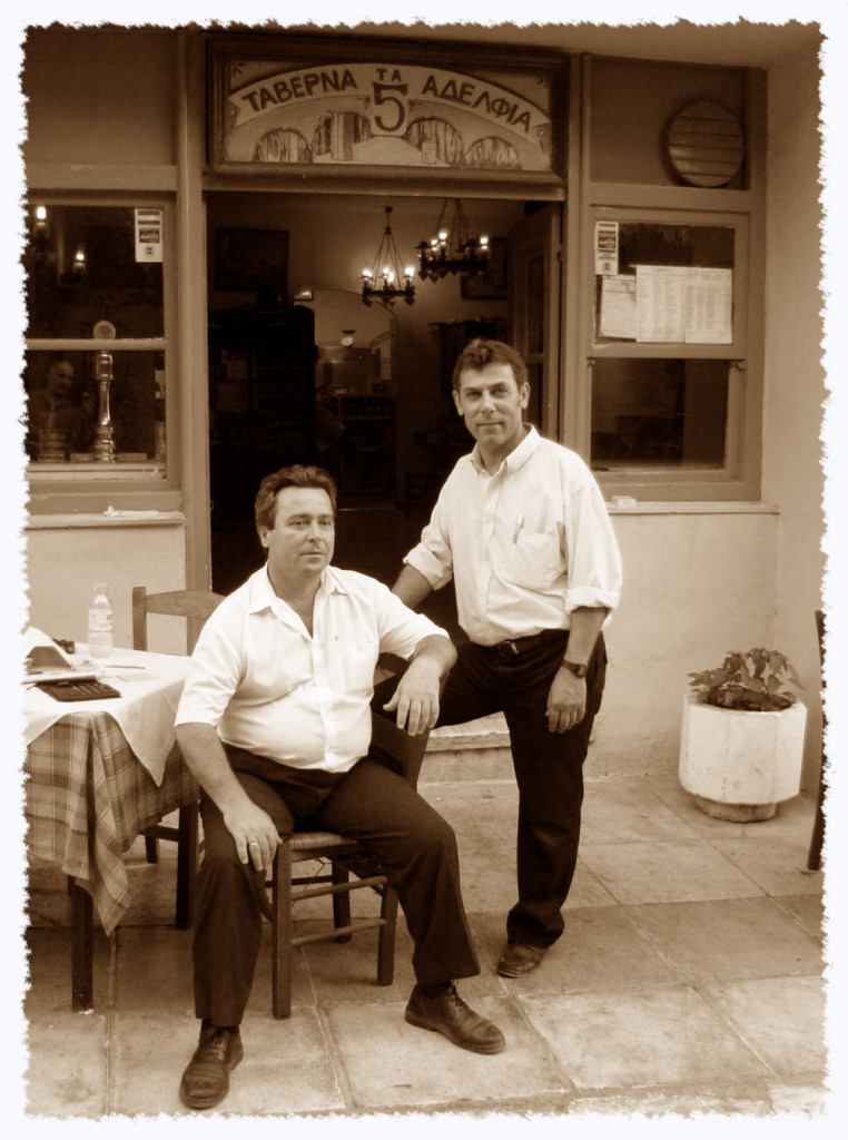  Two Adelphoi at the Taverna  ©2004, James A. Clapp