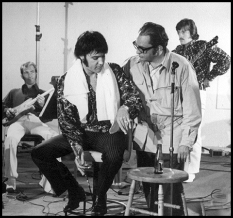 Denis giving direction to Elvis Presley in his production of Elvis, That's the Way it Is , (MGM, 97 min., 1970)