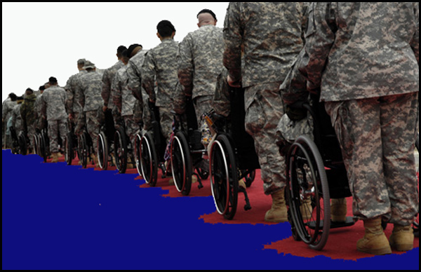Wounded soldiers arrive for the opening of The Center for the Intrepid in Fort Sam Houston, TX, Jan. 29, 2007. The dedication ceremony for the Center for the Intrepid -- a $50 million, 65000 square foot, state-of-the-art physical rehabilitation center -- and two new Fisher Houses for hospitalized military members' families. Dept. of Defense photo by Staff Sgt. D. Myles Cullen (released)
