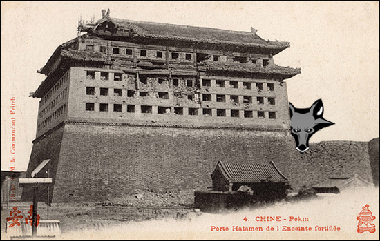 Period French postcard, with added fox by UrbisMedia